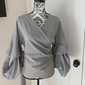 Papillon wrap blouse